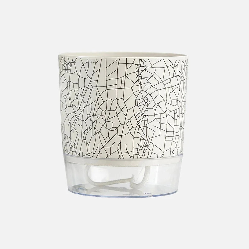 Evergreen Flow Self-Watering Planter Small Crackle