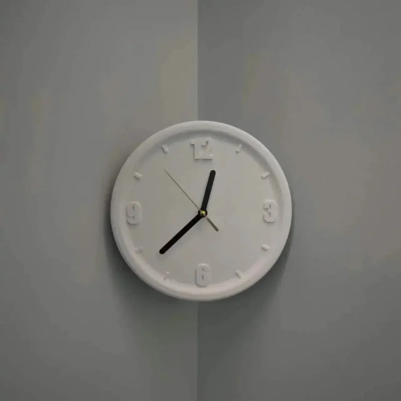 Axis Corner Wall Clock White Inner Numbered