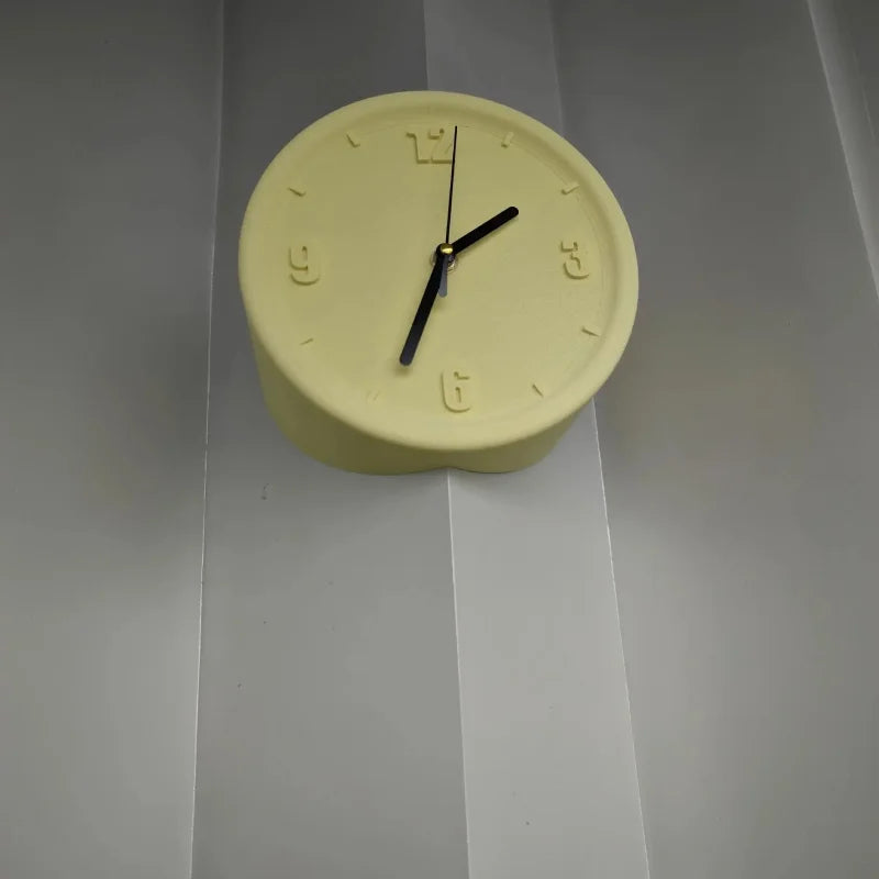 Axis Corner Wall Clock Yellow Outer Numbered