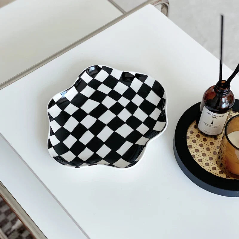 Checkered Bloom Trinket Dish