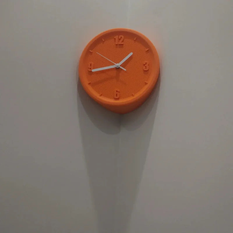 Axis Corner Wall Clock Orange Inner Numbered
