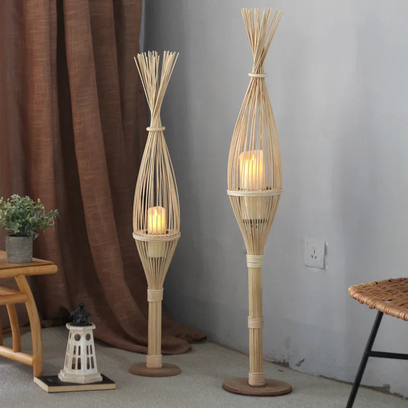 Woven LED Candlestick Lanterns