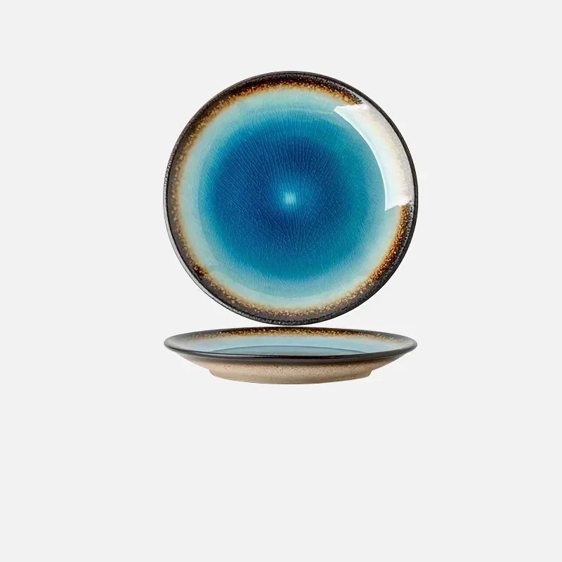 Lava Glaze Ceramic Dinner Plate