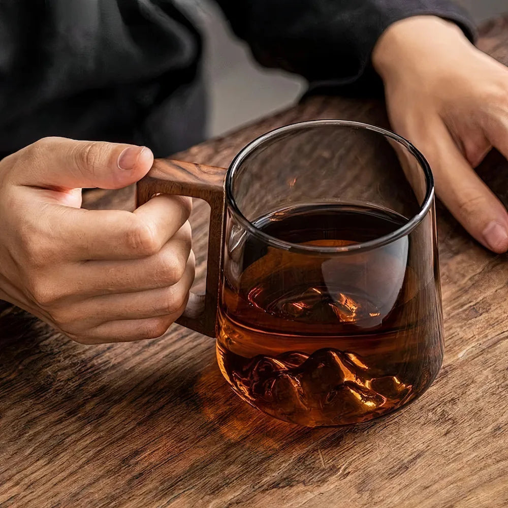 Guanshan Mountain Glass Coffee Mug