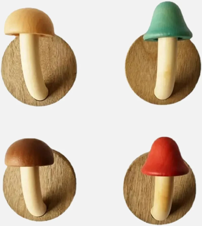 Mushroom Grove Wall Hooks – Set of 4