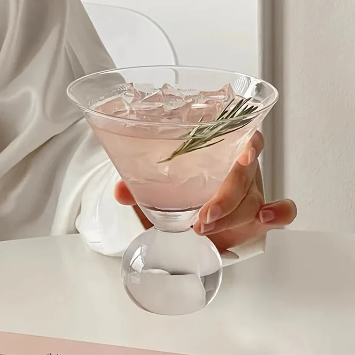 Crystal Globe Martini Glass