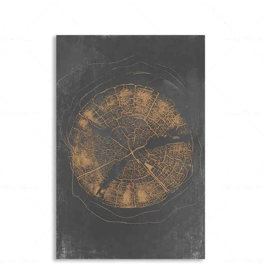 Tree Rings Abstract Canvas 11