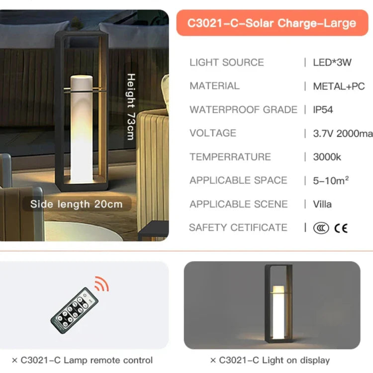 Solar Outdoor Pathway Light L