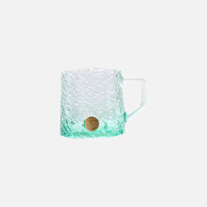 Glacier Ripple Glass Mug Green