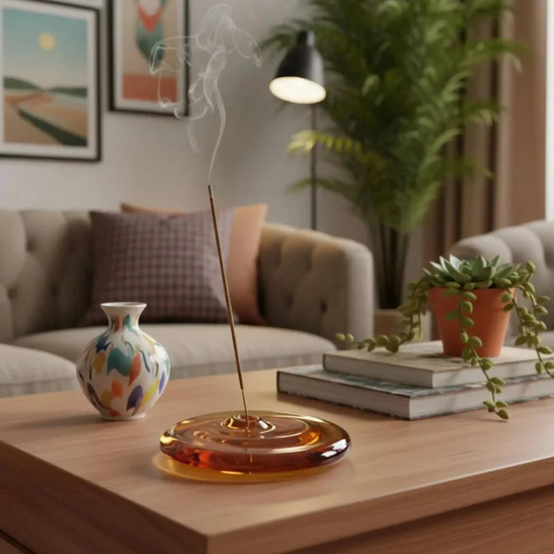 Molten Amber Incense Holder