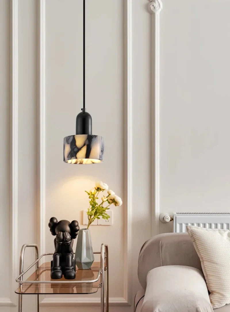 Carrara Marble Eclipse Lamp
