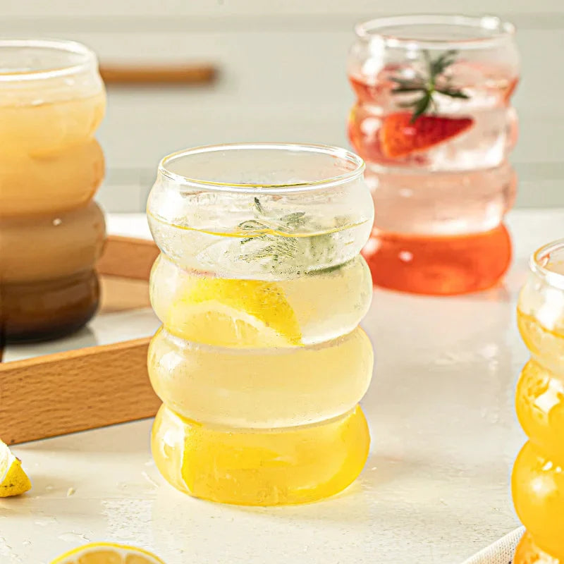 Bubble Beam Glass Cup