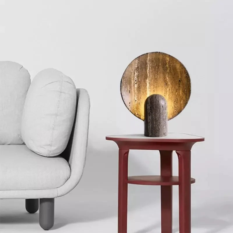 Faux Travertine Stone Lamp