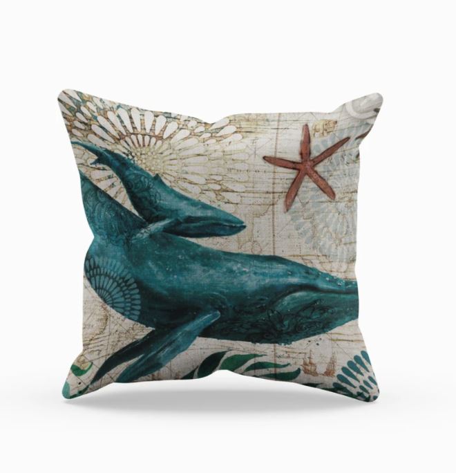 Sea Life Cushion Covers Whale