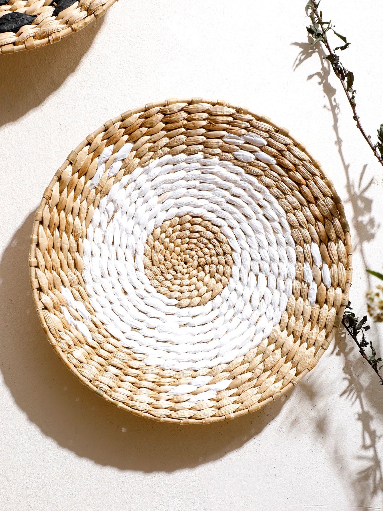 Boho Horizon Seagrass Wall Art White Wave