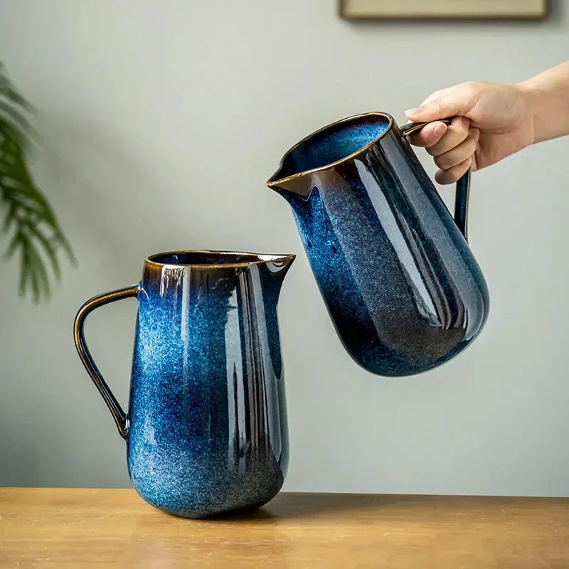 Midnight Ombré Ceramic Pitcher