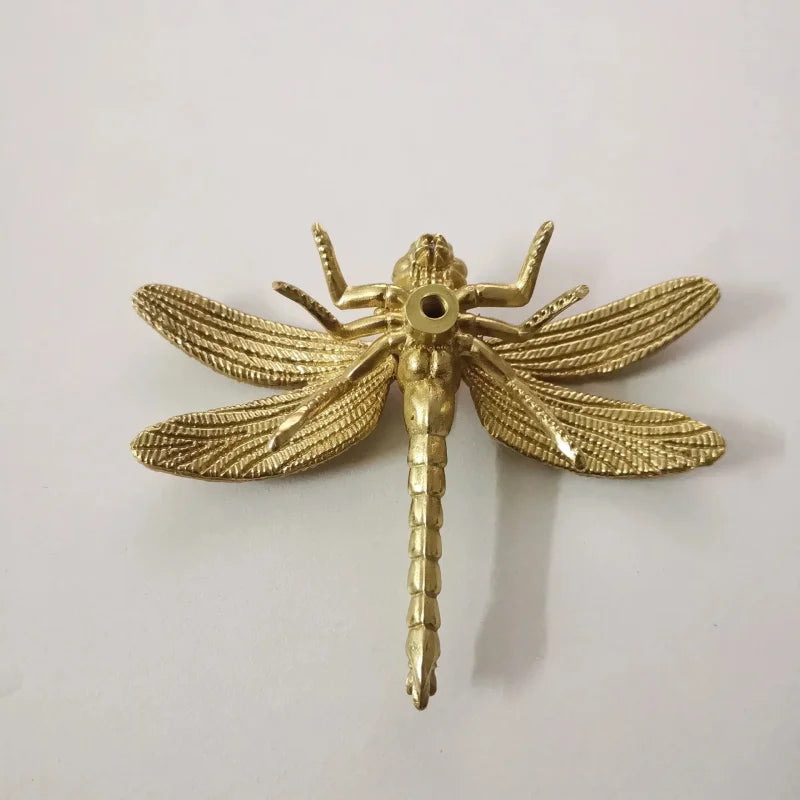 Gilded Dragonfly Cabinet Handle