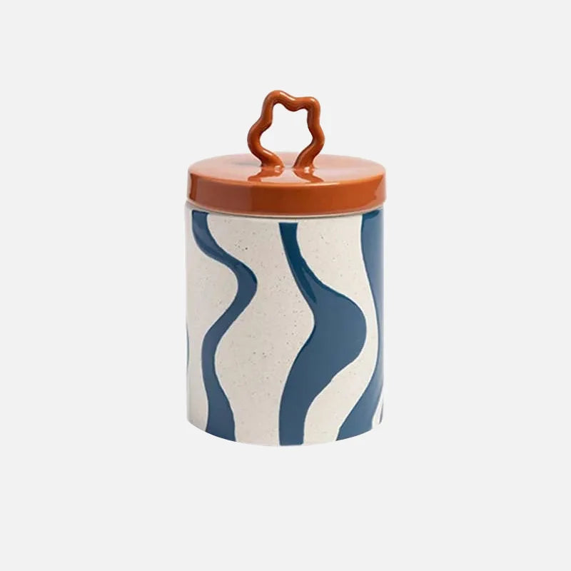 Groovy Glaze Ceramic Storage Jar