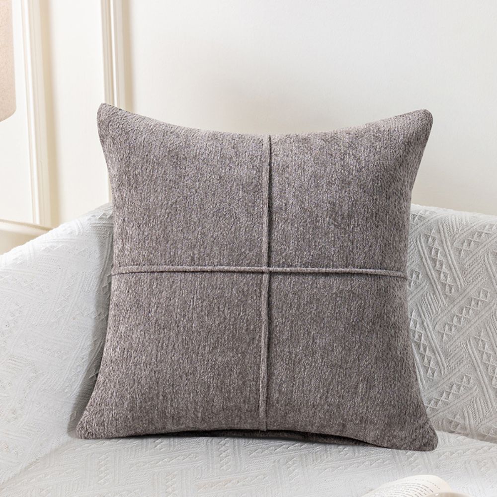 Serene Stitch Cushion Cover Light Gray