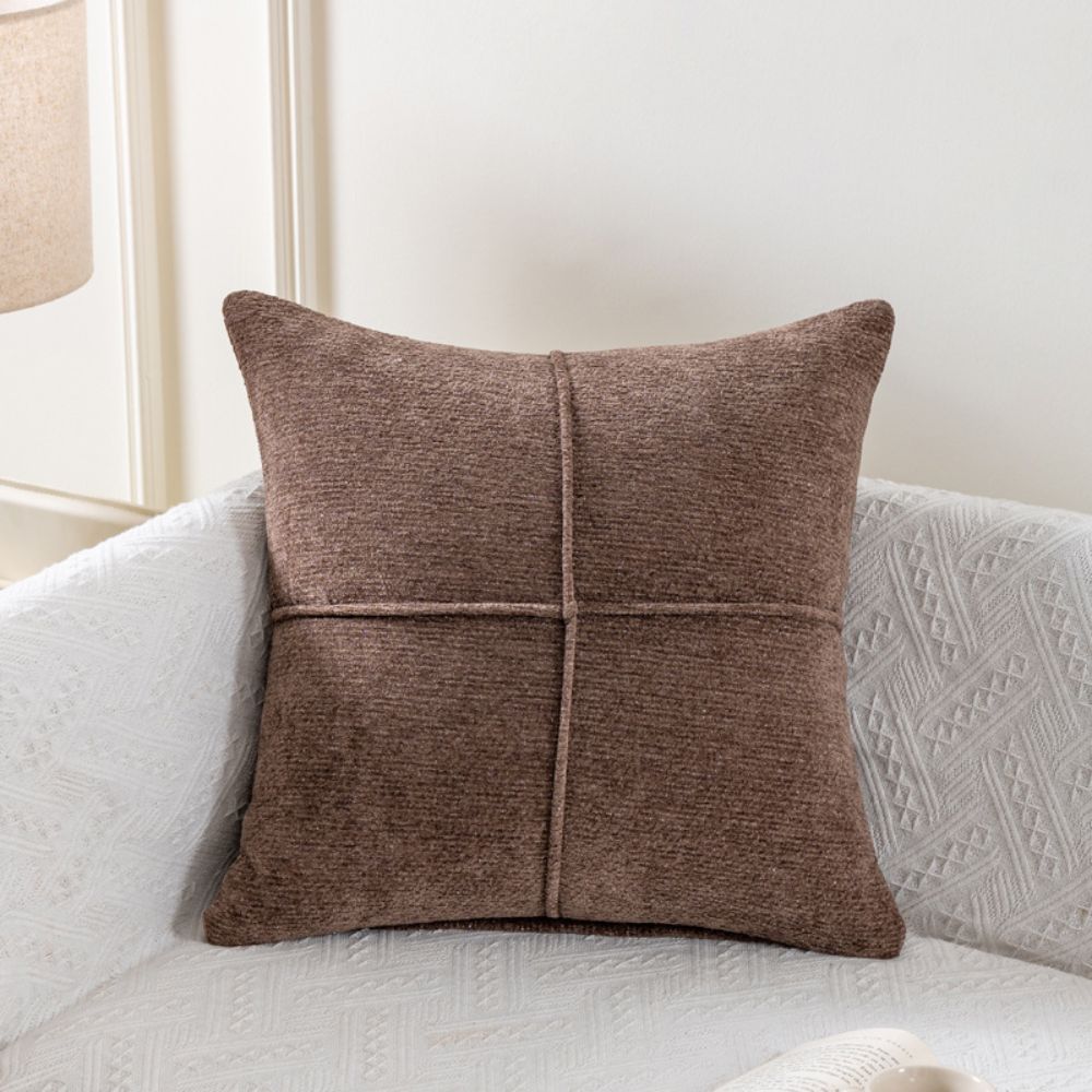 Serene Stitch Cushion Cover Medium Brown