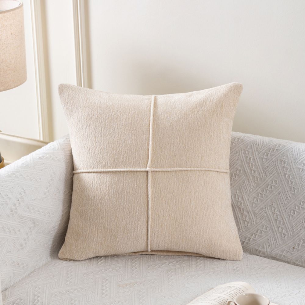 Serene Stitch Cushion Cover Cream