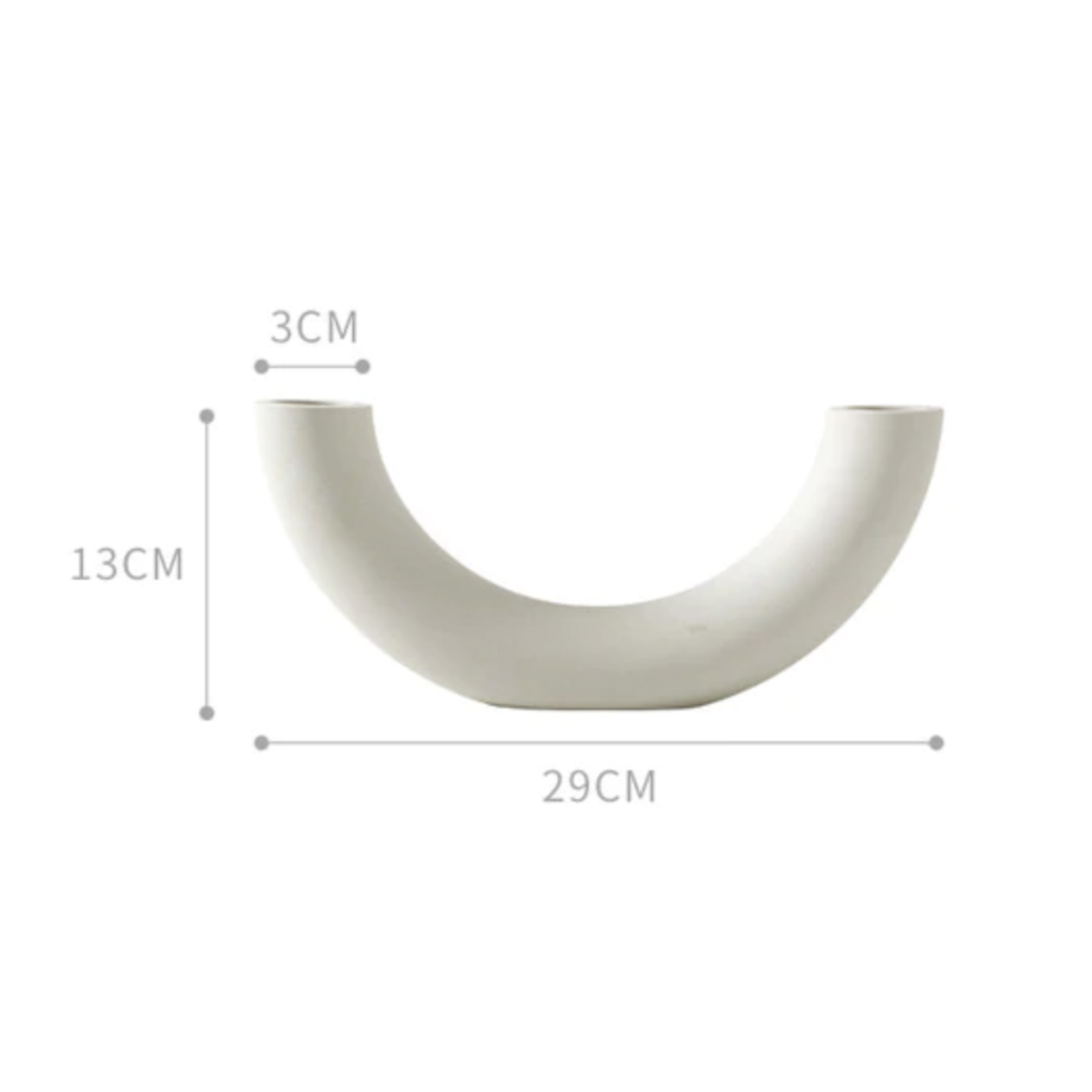 Serenity Ceramic Bud Vases & Accents Half Moon