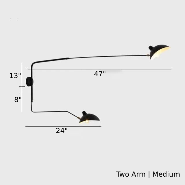 Serge Duckbill Wall Lamp with Swing Arms - Final Sale
