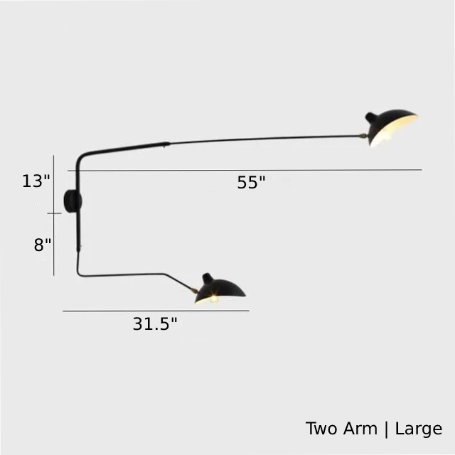 Serge Duckbill Wall Lamp with Swing Arms - Final Sale