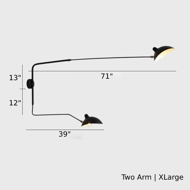 Serge Duckbill Wall Lamp with Swing Arms - Final Sale