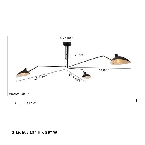 Serge Rotating Arm Ceiling Light - Final Sale