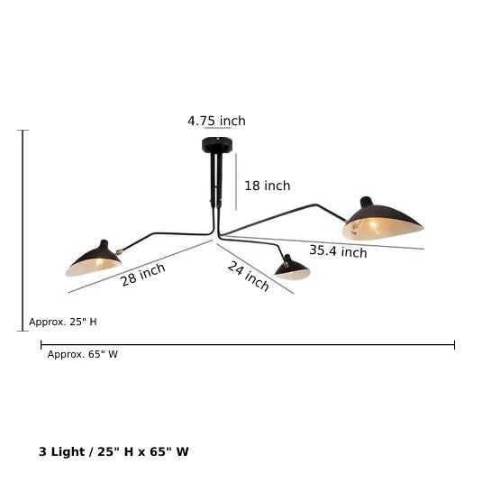 Serge Rotating Arm Ceiling Light - Final Sale
