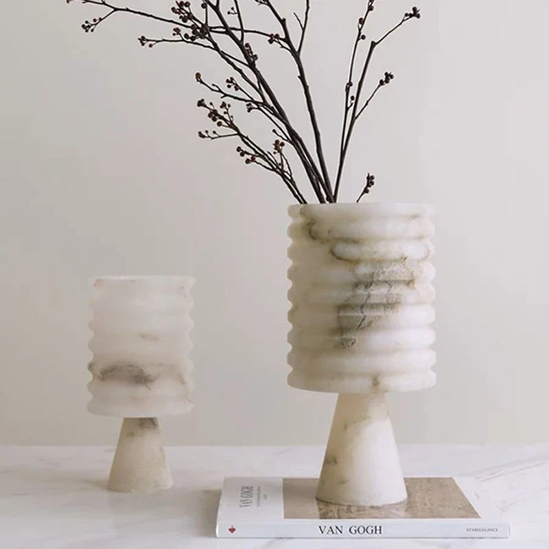 White Onyx Flower Vase