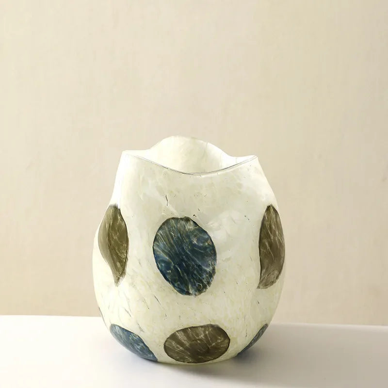 Forest Pebble Glass Flower Vase