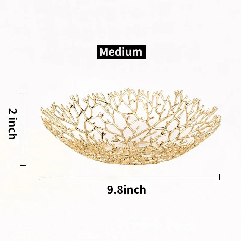 Metal Coral Decorative Bowl M