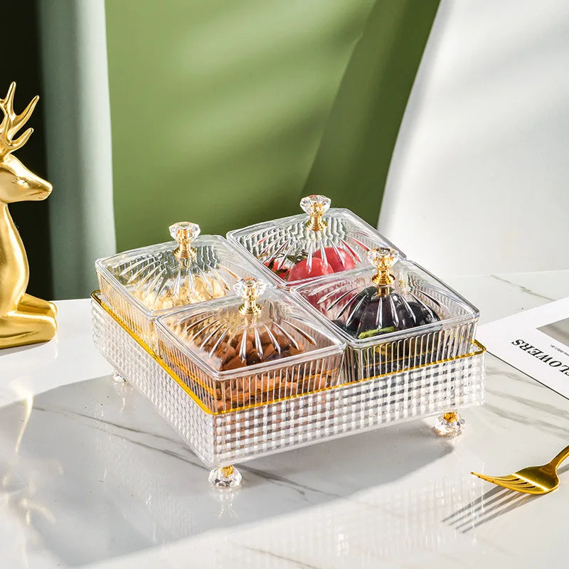 Turkish Snack Tray White (4 Grids)