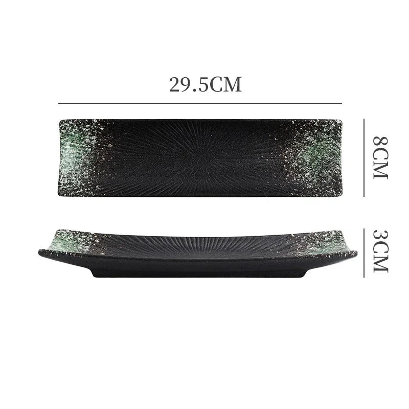 Minimalist Sushi Plates Green