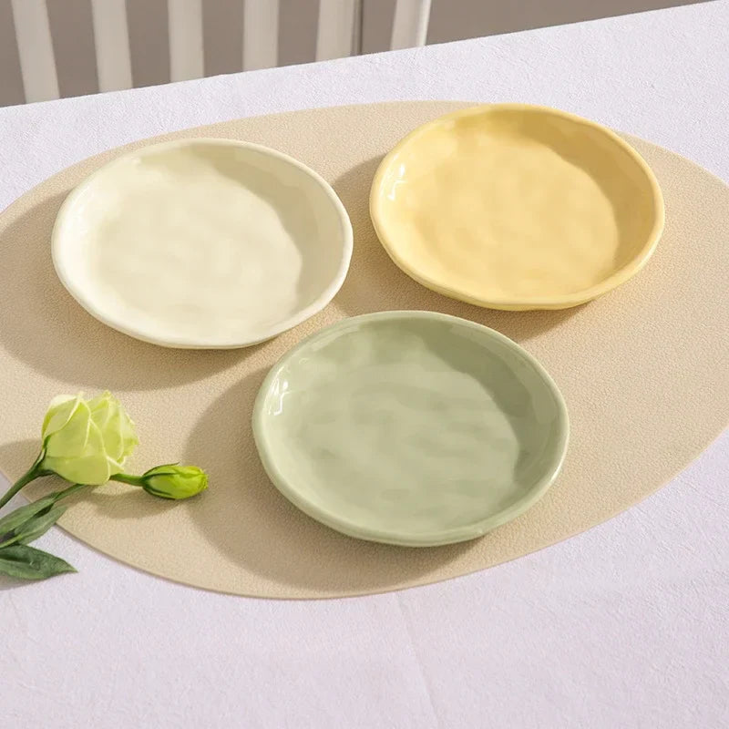 Luna Creme Pastel Dishes 3 pcs Mixed Colors Without rack