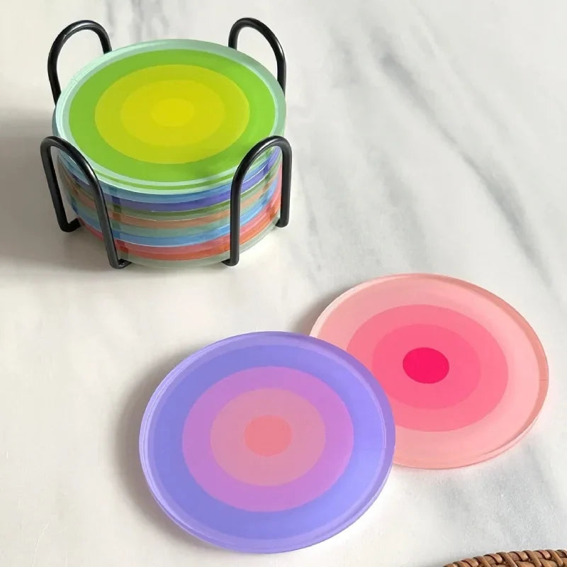 Ombre Rings 5-Piece Coaster Set