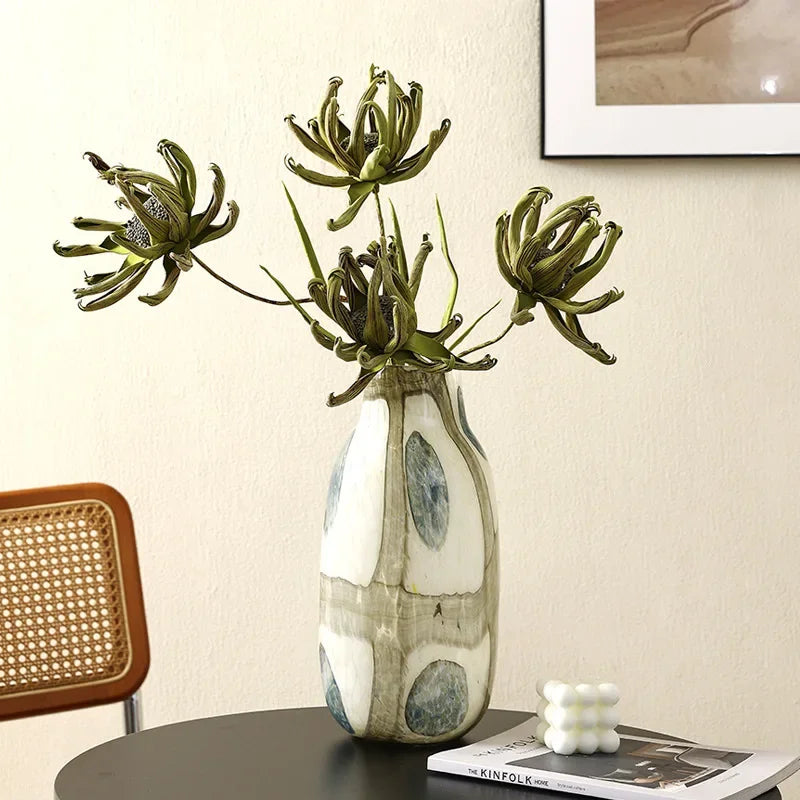 Forest Pebble Glass Flower Vase