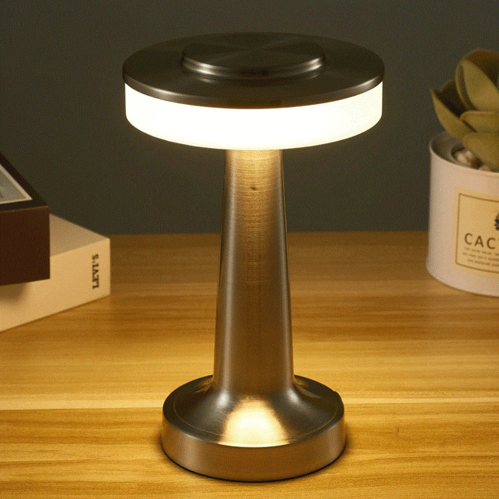 Chrome Table Lamp Silver (Disk)
