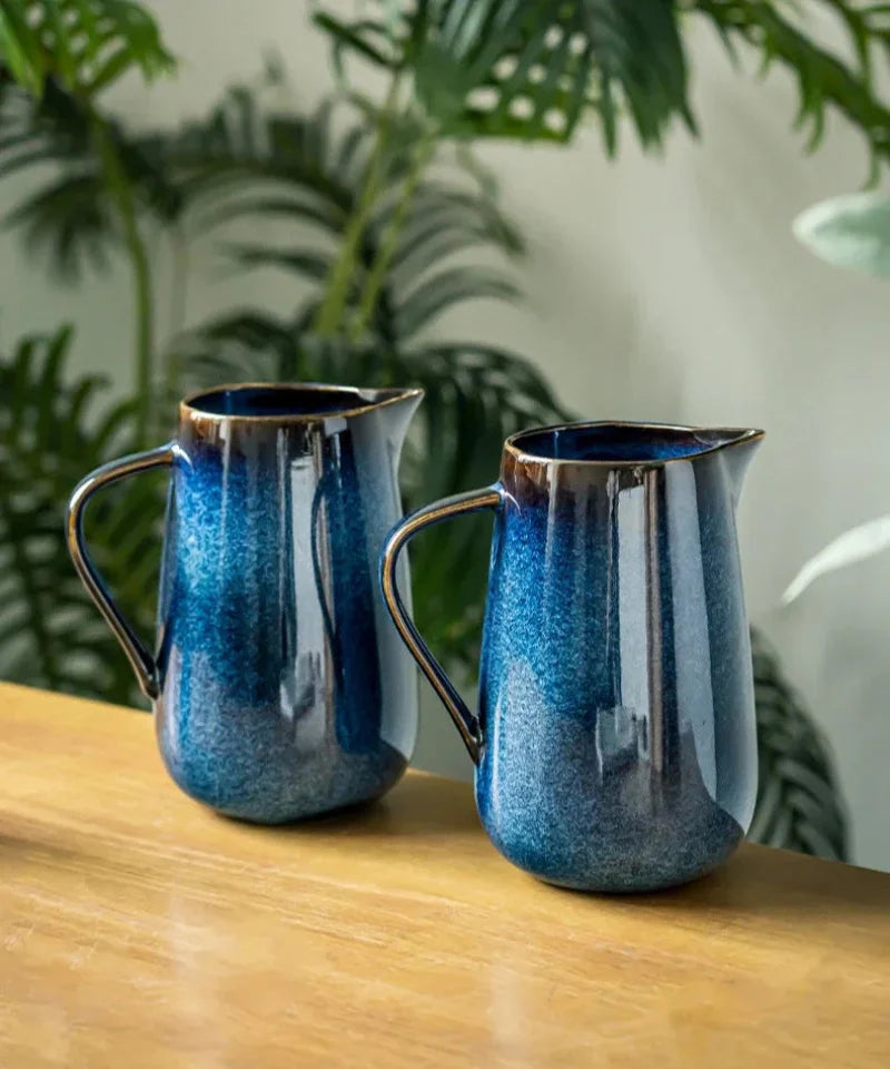 Midnight Ombré Ceramic Pitcher