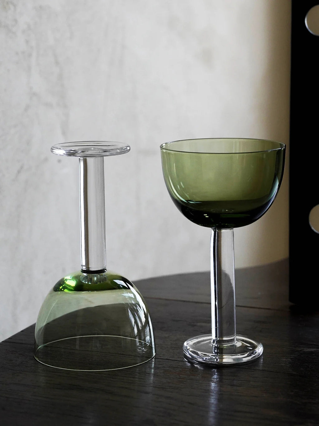 Hami Green Glass Goblet