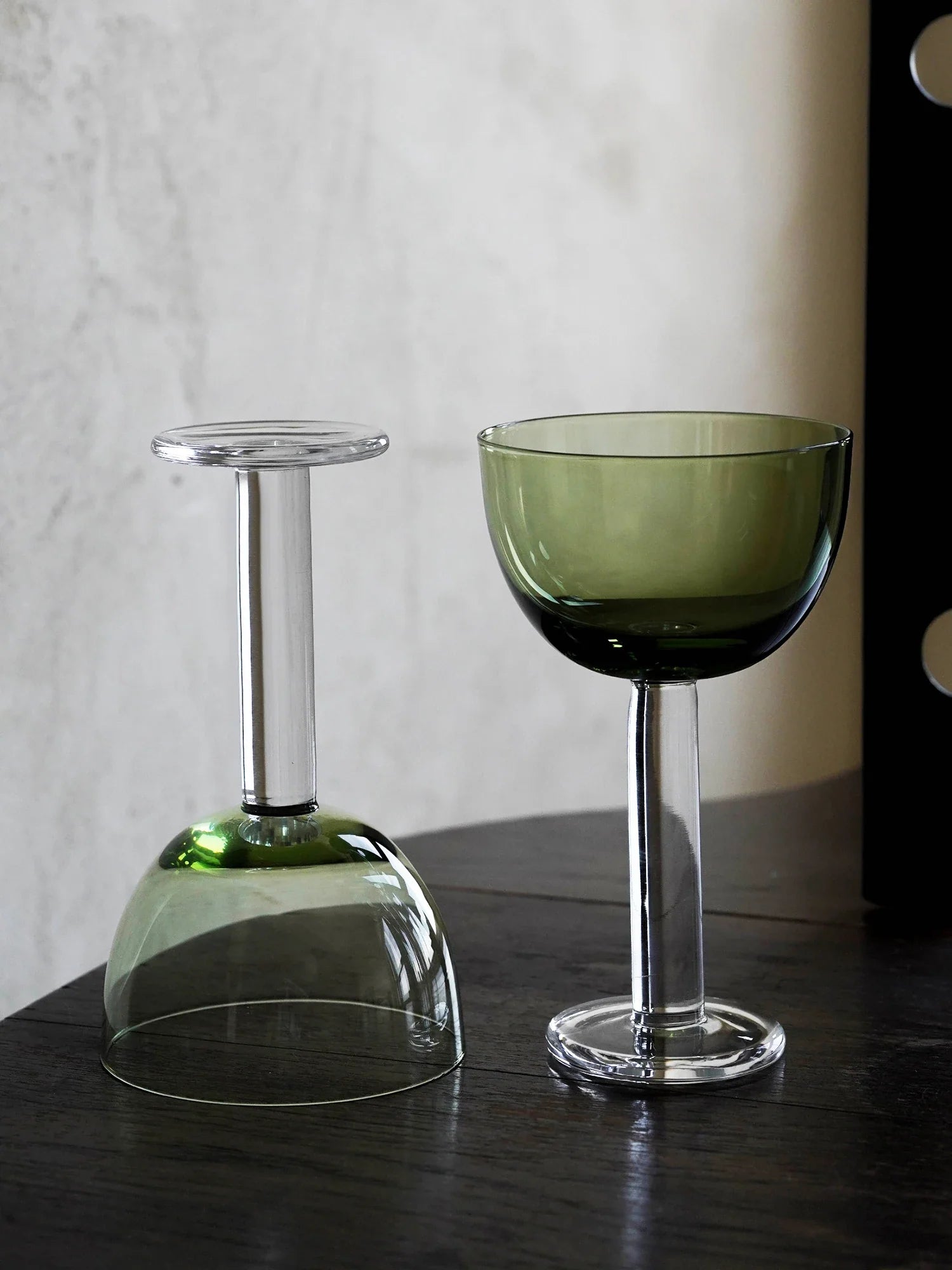 Hami Green Glass Goblet