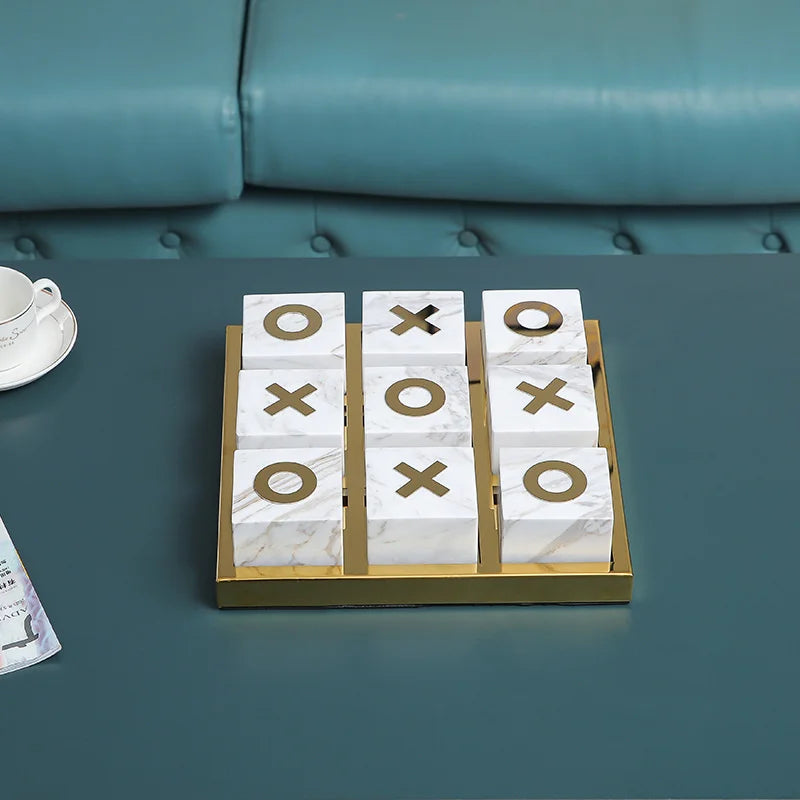 Marble Tic-Tac-Toe Board