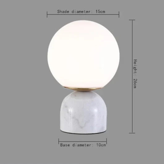 Arctic Stone Orb Lamp