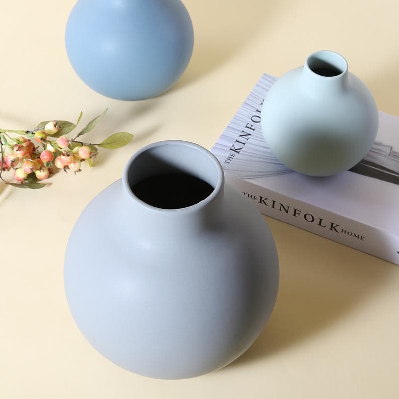 Shades of Blue Ceramic Vase - Final Sale
