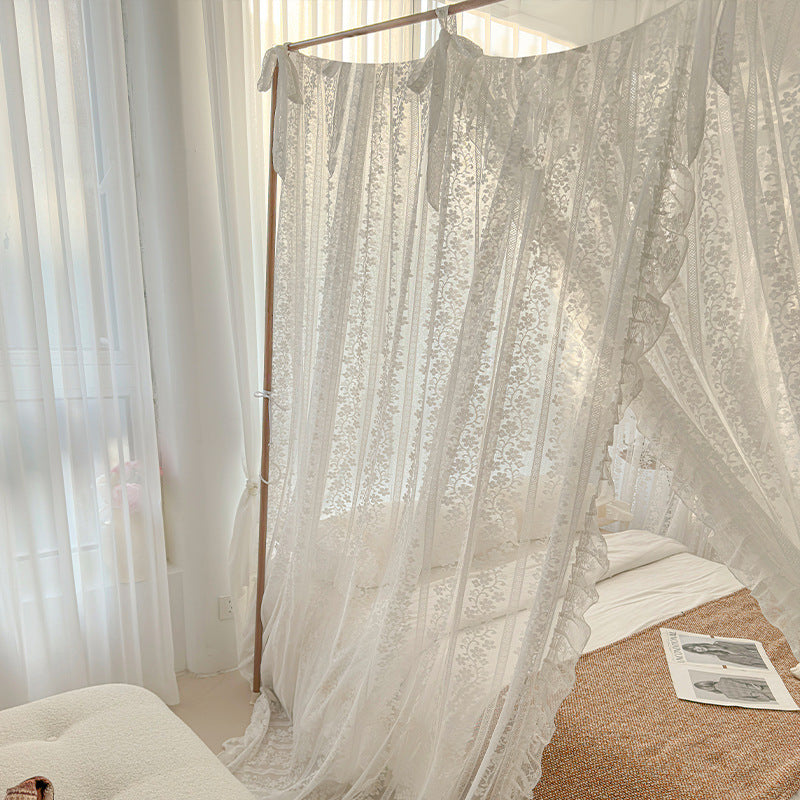 Lace Bed Canopy Curtains – Romantic Bedroom Decor