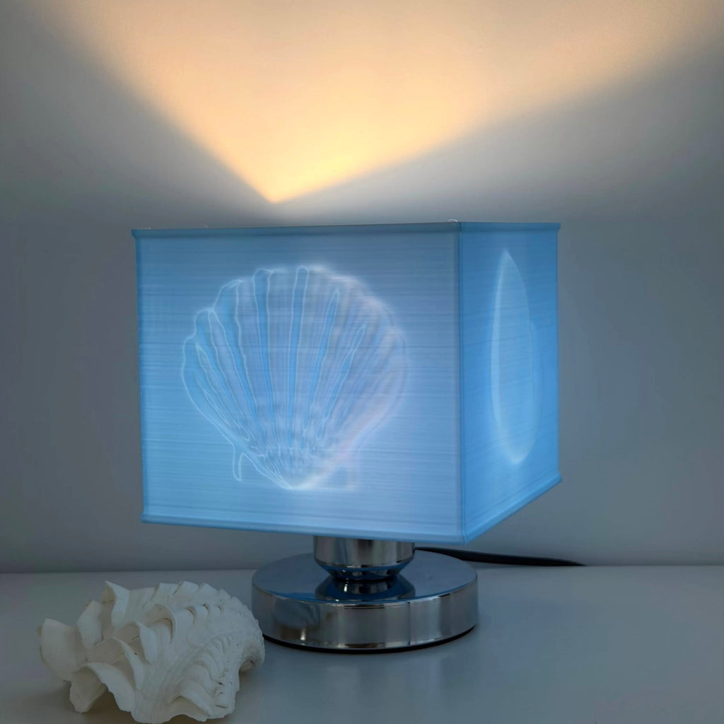 Mermaidcore Blue Seashell Lamp