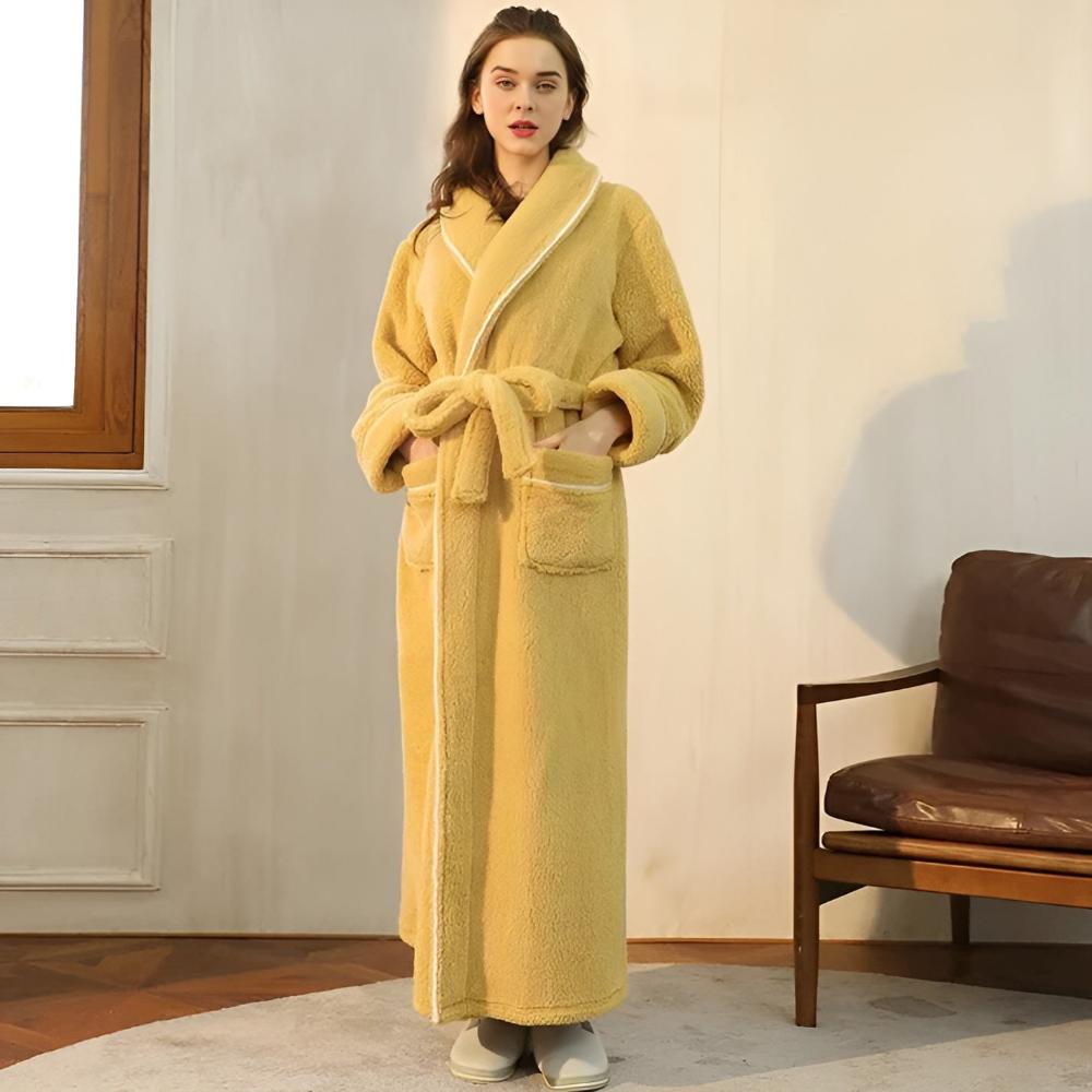 Plush Bathrobe for Men and Women - Limited Time Offer Yellow Women
