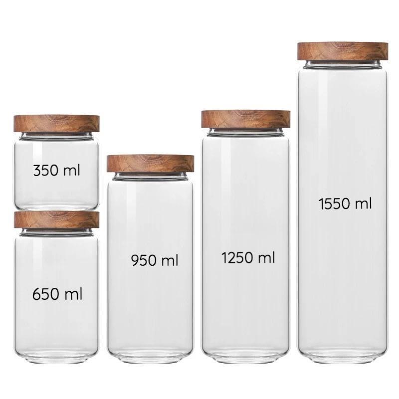 Acacia & Glass Food Storage Bins 52 oz